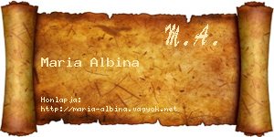 Maria Albina névjegykártya